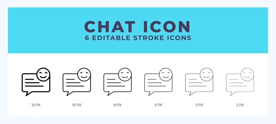 Chat icon. Editable stroke line icon vector illustration. Stock Illustration