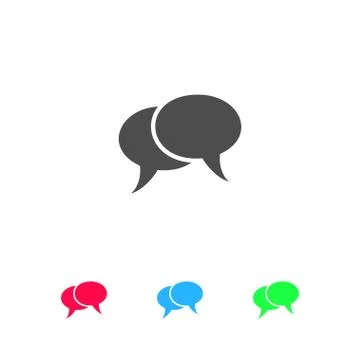 Chat icon flat Stock Illustration