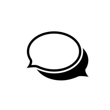 Chat Icon in flat style. Communication chat bubble Stock Illustration