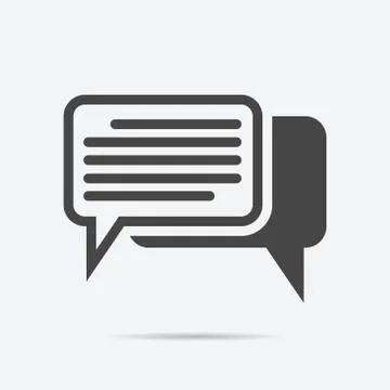 Chat icon flat style isolated on background. Chat sign symbol 스톡 일러스트