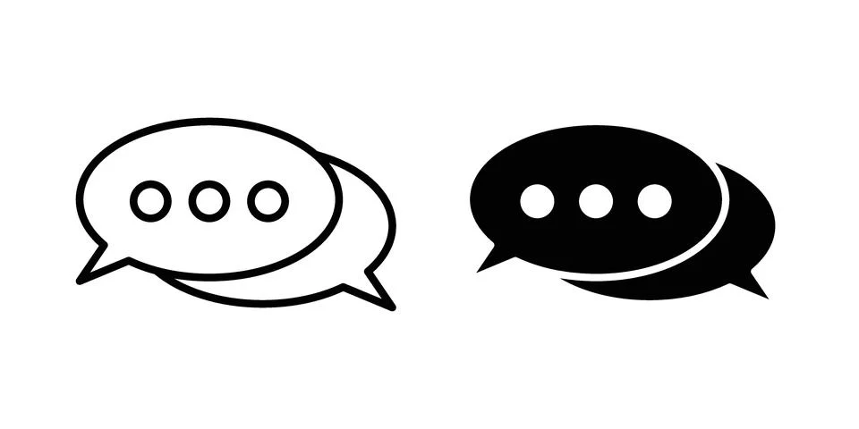 Chat icon graphic element. web icon set Stock Illustration