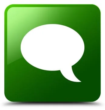 Chat icon green square button Stock Illustration