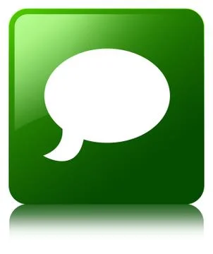 Chat icon green square button Stock Illustration