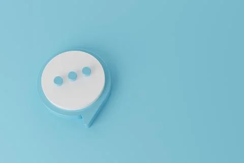 Chat icon on light blue background. Online live chat chatting on application  Stock Photos