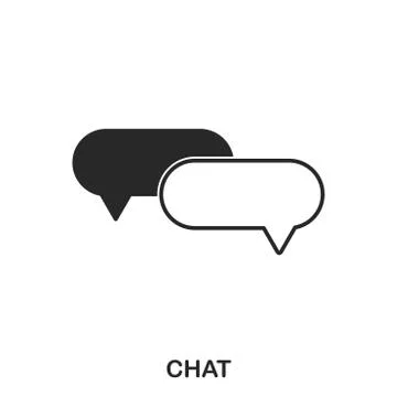 Chat icon. Line style icon design. UI. Illustration of chat icon. Pictogram Stock Illustration