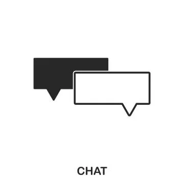 Chat icon. Line style icon design. UI. Illustration of chat icon. Pictogram Stock Illustration