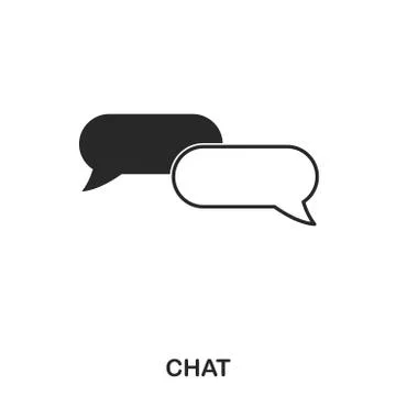 Chat icon. Line style icon design. UI. Illustration of chat icon. Pictogram Stock Illustration