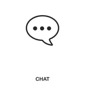 Chat icon. Line style icon design. UI. Illustration of chat icon. Pictogram Stock Illustration