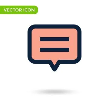 Chat icon. minimal and creative icon isolated on white background. vector ill 스톡 일러스트