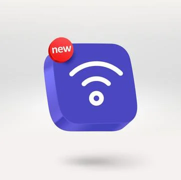 Chat icon with NEW label. Mobile application icon. 3d vector icon isolated .. Stock-Illustration