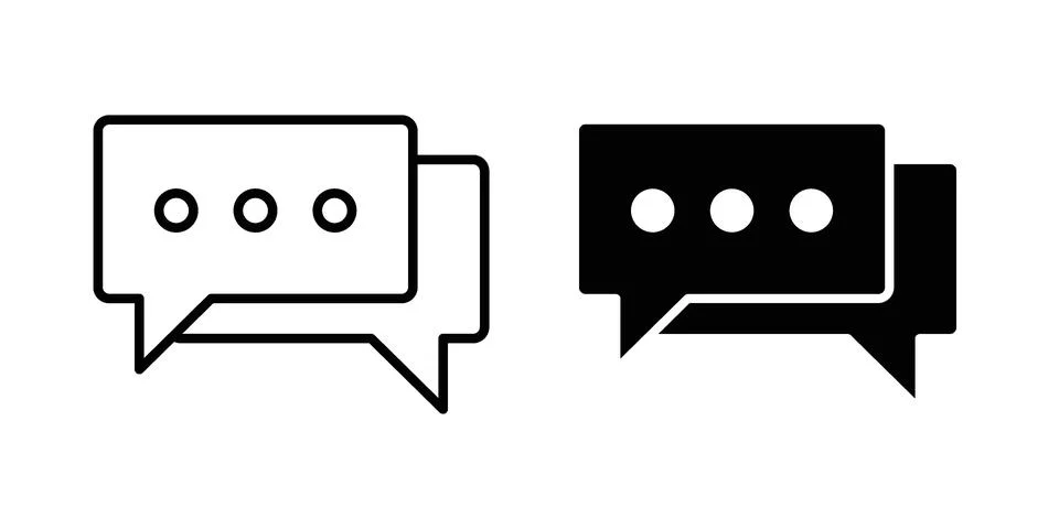 Chat icon or illustration vector symbols Stock Illustration