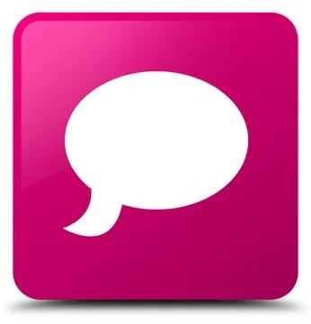 Chat icon pink square button Stock Illustration