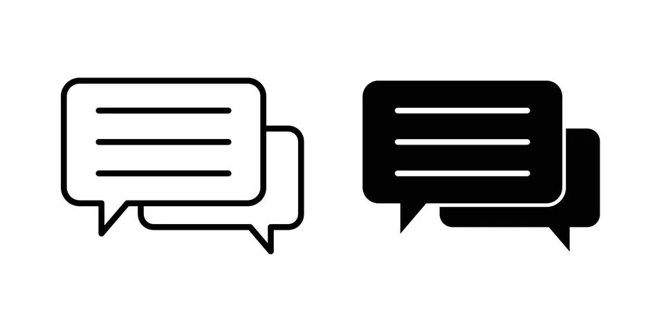 Chat icon set, collection of vector icons Stock Illustration
