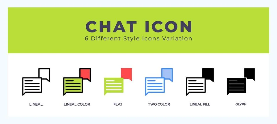 Chat icon set. Design elements for logo Illustrazione stock