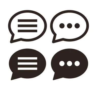 Chat icon set Stock Illustration