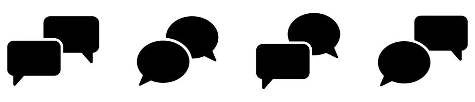 Chat icon set Stock Illustration