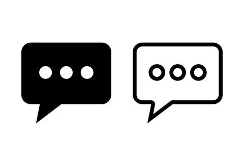 Chat icon set. speech bubble icon. comment icon vector. message. contact us Illustrazione stock