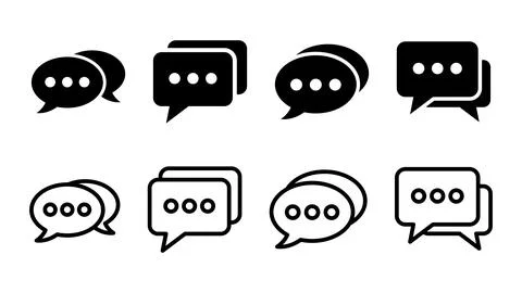 Chat icon set. speech bubble icon. comment icon vector. message. contact us 스톡 일러스트