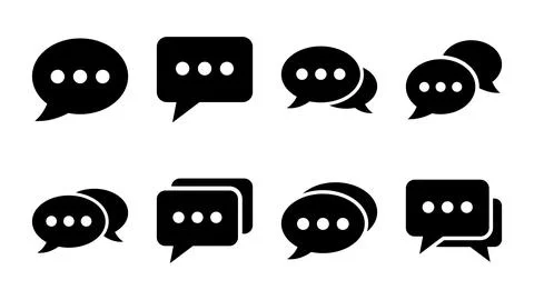 Chat icon set. speech bubble icon. comment icon vector. message. contact us 스톡 일러스트