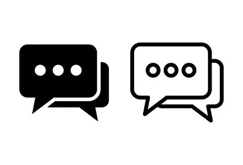 Chat icon set. speech bubble icon. comment icon vector. message. contact us Illustrazione stock