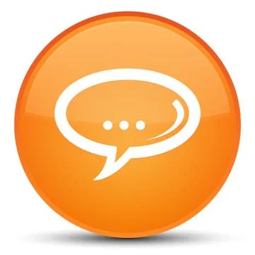 Chat icon special orange round button Illustrazione stock