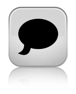 Chat icon special white square button Stock Illustration