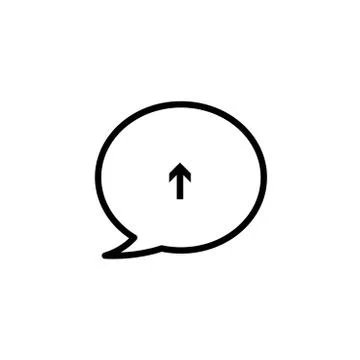 Chat Icon. Speech Bubble Sign. Conversation, Communications Symbol. Upload Ic Stock Illustration