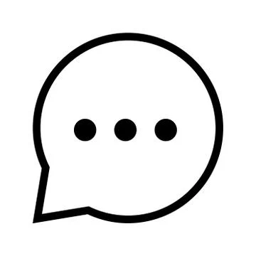 Chat icon in speech bubble - vector iconic design Stock Illustration