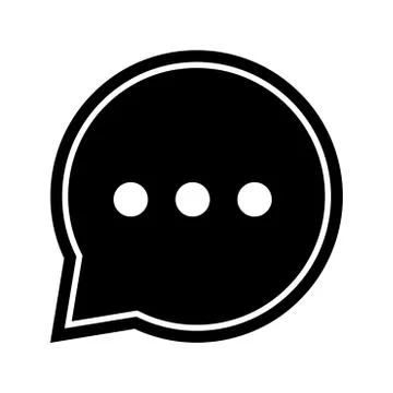Chat icon in speech bubble - vector iconic design Stock Illustration