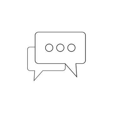 Chat icon. Speech bubbles icon. Message sign. Vector illustration, flat desig Stock Illustration