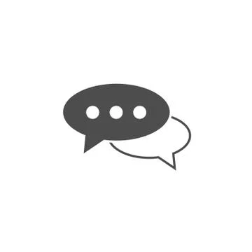 Chat icon. Speech bubbles icon. Message sign. Vector illustration, flat desig Stock Illustration
