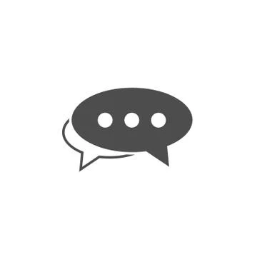 Chat icon. Speech bubbles icon. Message sign. Vector illustration, flat desig Stock-Illustration