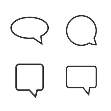 Chat icon. Speech bubbles icon. Message sign. Vector illustration, flat desig Stock Illustration