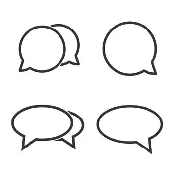 Chat icon. Speech bubbles icon. Message sign. Vector illustration, flat desig Illustrazione stock