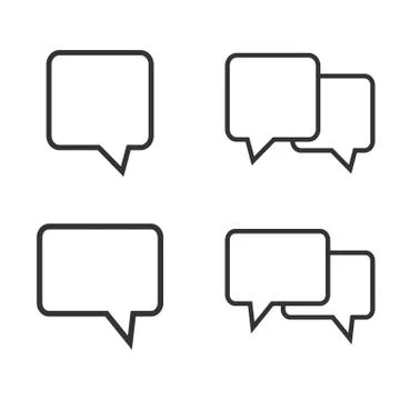 Chat icon. Speech bubbles icon. Message sign. Vector illustration, flat desig Illustrazione stock