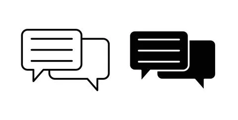 Chat icon symbol. Flat Vector illustration Stock Illustration