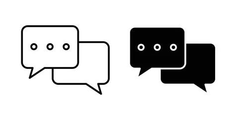 Chat icon symbol. Flat Vector illustration Stock Illustration