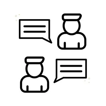 Chat icon in trendy flat style, for your web design, vector illustration. Stock Illustration