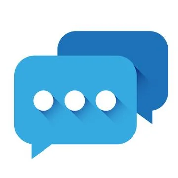 Chat Icon vector blue Stock Illustration