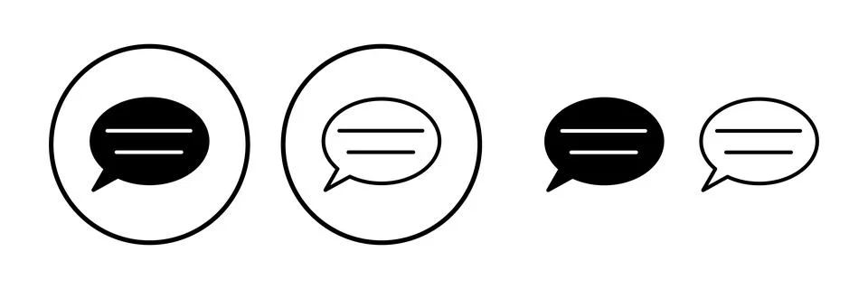 Chat icon vector. Chat Icon in trendy flat style isolated. Speech bubble sy.. Illustrazione stock