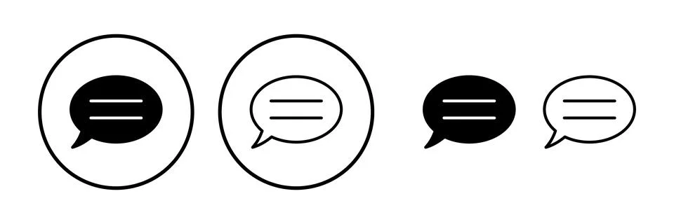 Chat icon vector. Chat Icon in trendy flat style isolated. Speech bubble sy.. Stock Illustration