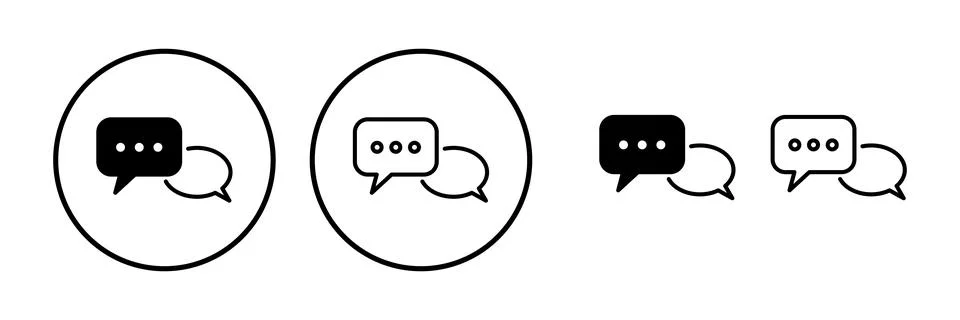 Chat icon vector. Chat Icon in trendy flat style isolated. Speech bubble sy.. Illustrazione stock