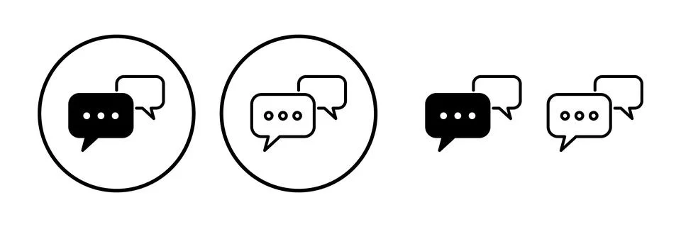 Chat icon vector. Chat Icon in trendy flat style isolated. Speech bubble sy.. Stockillustratie