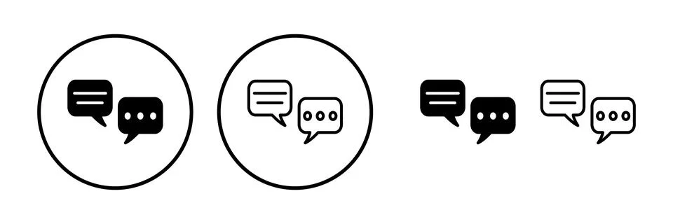 Chat icon vector. Chat Icon in trendy flat style isolated. Speech bubble sy.. Illustrazione stock