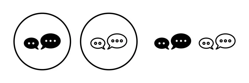 Chat icon vector. Chat Icon in trendy flat style isolated. Speech bubble sy.. Stockillustratie