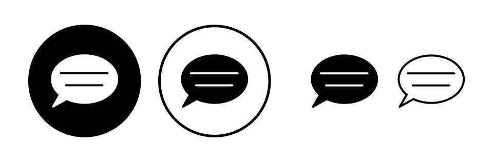 Chat icon vector. Chat Icon in trendy flat style isolated. Speech bubble sy.. Illustrazione stock