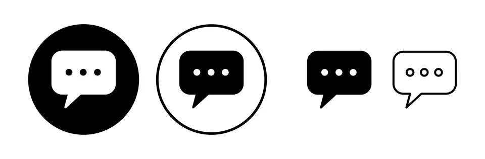 Chat icon vector. Chat Icon in trendy flat style isolated. Speech bubble sy.. Stockillustratie