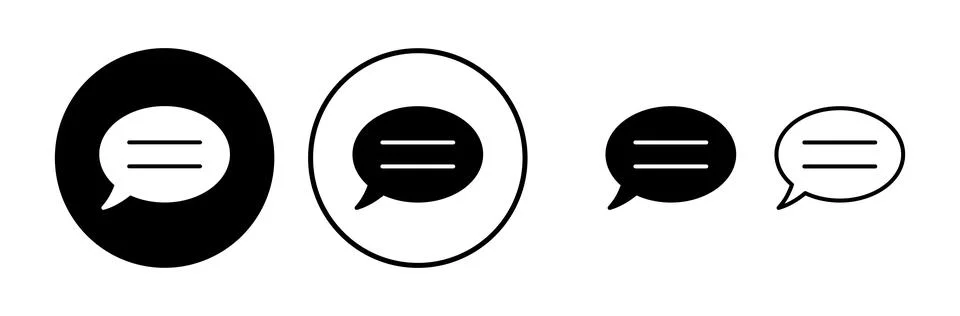 Chat icon vector. Chat Icon in trendy flat style isolated. Speech bubble sy.. Stock Illustration