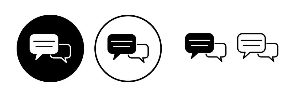 Chat icon vector. Chat Icon in trendy flat style isolated. Speech bubble sy.. Illustrazione stock