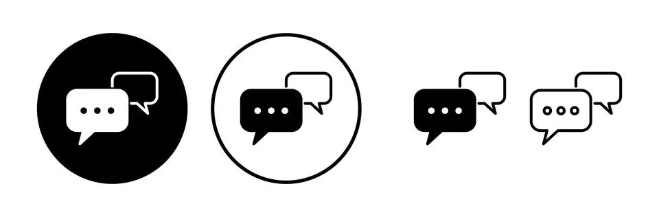 Chat icon vector. Chat Icon in trendy flat style isolated. Speech bubble sy.. Stock Illustration